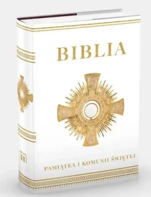 Biblia edukacyjna oprawa komunijna. Bp Kazimierz Romaniuk