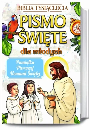 Pismo Święte dla młodych - obwoluta komunijna. Biblia Tysiąclecia. Biblia Tysiąclecia