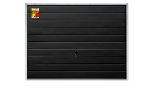 BRAMA GARAŻOWA 2,4x2,7 – UCHYLNA BRAMA DO MURU, GRAFIT MAT, PANEL POZIOMY SZEROKI