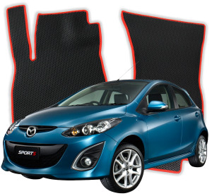 OMEVO EVA Dywaniki do Mazda 2 DE/DH 2 gen Hatchback 5 drzwi (2007-2014)