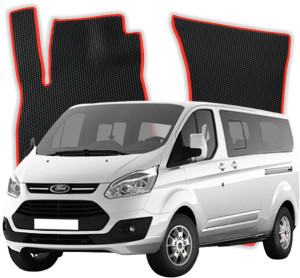 OMEVO EVA Dywaniki do Ford Tourneo Custom 8-osobowy L2  1 gen Minivan (2017-2023)