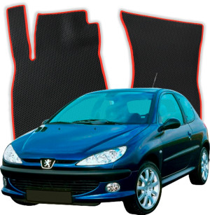 OMEVO EVA Dywaniki do Peugeot 206 1 gen Hatchback 3 drzwi (1998-2009)