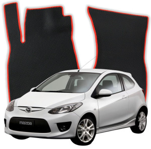 OMEVO EVA Dywaniki do Mazda 2 DE/DH 2 gen Hatchback 3 drzwi (2007-2014)