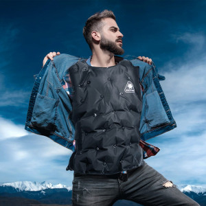 Exotogg Gilet | Lightweight, Inflatable Jacket  | Keep Warm Outdoors | Motorbike Jacket | Outdoor Activities Warm Gilet Short Length