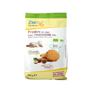 Biotobio Fior Di Loto Zero% Glutine Frollini Di Riso Con Nocciole Bio 200g