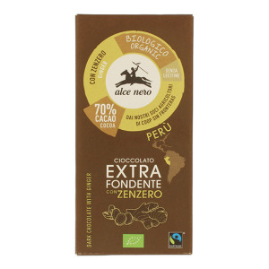 Alce Nero Alce Tavoletta Cioccolato Fondente Con Zenzero Bio