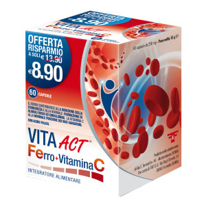 F&f Vita Act Ferro + Vitamina C 60 Capsule