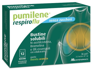 Montefarmaco Pumilene Respiroflu Senza Zuccheri 12 Bustine