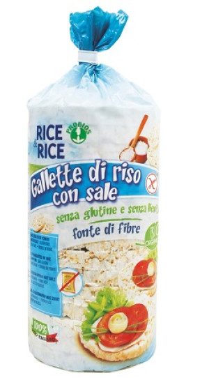 probios rice&rice Rice&Rice Gallette di Riso con Sale e senza Glutine 100g