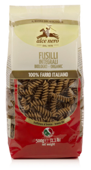 alce nero Fusilli 100% Farro Integrale Bio 500 G