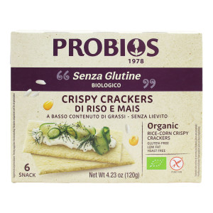 probios Crispy crackers riso e mais 6 pezzi da 20 g