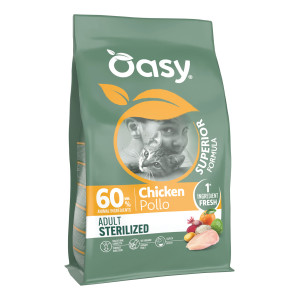 wonderfood spa Oasy dry cat superior adult sterilized pollo 1,5 kg