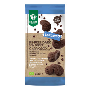probios biscotto bisfree dark gocce di cioccolato 250 g