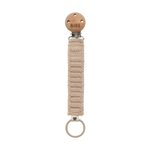 BIBS Pacifier Clip Knitted, Vanilla, 1 stk.