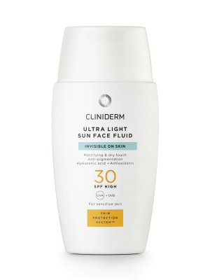 Cliniderm Sun Ultra Light Sun Face Fluid SPF30, 40 ml