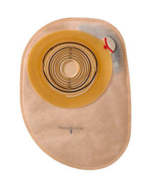 Coloplast Assura Assura pluss 1-delt lukket pose, 2147, Str midi, Flat festeplate, hullstørrelse 40 mm, Hudfarget, 30 stk.