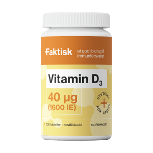 Faktisk Vitamin D3 40 µg tabletter, 100 stk.