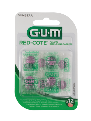 Gum Red Cote Plakkontroll tabletter, 12 stk.