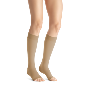 JOBST Opaque knestrømpe uten tå, Klasse 1, medium, natural, 1 par