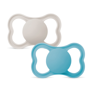 MAM Air Silicone Smokk, 16-36 mnd, blå/beige, 2 stk.
