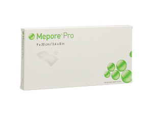 Mepore Pro dusjtett selvheftende kompress, Steril, 9x20 cm,10 stk.
