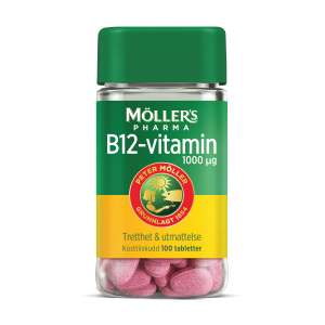 Möller's Pharma 1000 µg B12-vitamin tabletter, 100 stk.
