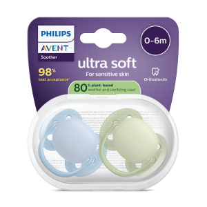 Philips Ultra Soft Smokk, 0-6 mnd, blå/grønn, 2 stk.