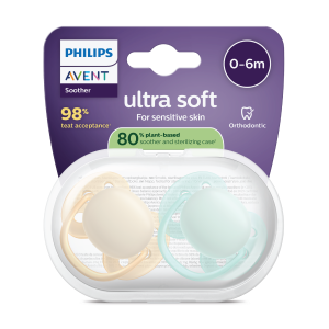 Philips Ultra Soft Smokk, 0-6 mnd, beige/turkis, 2 stk.