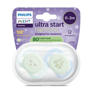 Philips Ultra Start Night Smokk, 0-2 mnd, grønn/blå, 2 stk.