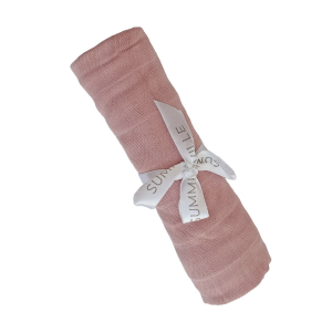 Summerville Organic Babyteppe i musselin, Dus rosa, 1 stk.