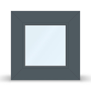 fenetre24.com Fenêtre en alu, aluprof, MB-86, aluminium, Anthracite RAL 7016, 500x500 mm, 1 vantail, vitrage fixe, configuration personnalisée