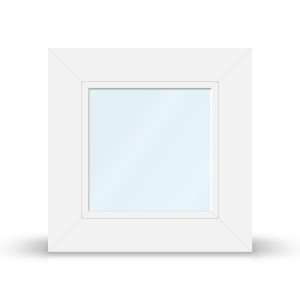 Petite fenêtre, PVC, aluplast IDEAL 4000, blanc, 400 x 400 mm ou sur mesure, double vitrage, configurer individuellement
