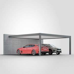 fenetre24.com Carport 4x5 m en aluminium – Abri voiture grande largeur