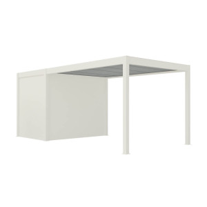 fenêtre24.com Carport blanc avec rangement 3x5m - Abri voiture + stockage 2m - 3015x4983mm fenetre24.com