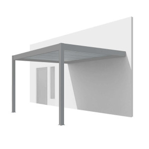 fenêtre24.com Carport adossé aluminium blanc 3x2m - Abri voiture moderne 2995x2058mm fenetre24.com