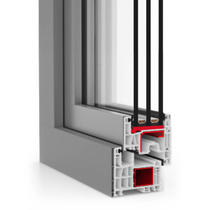 aluplast Fenêtre PVC-Alu, Twinset neo MD, blanc RAL 9016, vitrage fixe, 510 x 510 mm, configuration personnalisé