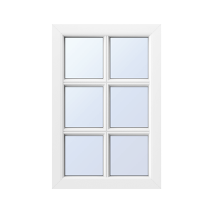 Fenêtre avec croisillons incorporés, PVC, aluplast IDEAL 4000, 1 vantail, vitrage fixe, blanc, 510 x 510 mm, configurer individuellement