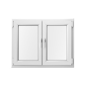 Double Fenêtre, aluplast IDEAL 4000, 2 vantaux, oscillo battant, blanc, 885 x 510 mm, configurer individuellement