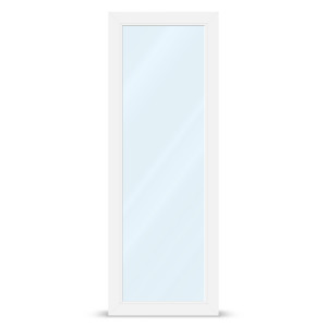 aluplast Fenêtre panoramique fixe, PVC, 80x220 cm ou sur mesure, blanc, 1 vantail, double vitrage, avec isolation thermique, configuration