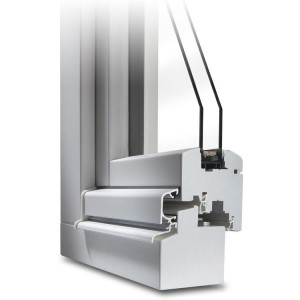 fenetre24.com Fenêtre bois 150x120 cm, Pin, RAL 9016 Blanc signalisation, Classique IV 68, 1 vantail, vitrage fixe, configuration personnalisée