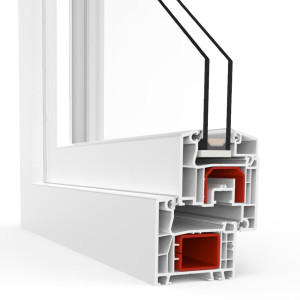 fenetre24.com Fenêtre en PVC, Largeur 450 mm, Hauteur 450 mm, aluplast, Profil IDEAL 4000, blanc, 1 vantail avec vitrage fixe