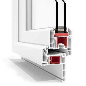 Fenêtre PVC Renovation, WinDowSys 70 Renovation, Blanc, 510 x 510 mm, 1 vantail vitrage fixe, à configurer sur mesure