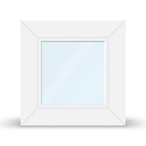 La fenêtre fixe, PVC, aluplast IDEAL 4000, 1 vantail, blanc, 510 x 510 mm, configurer individuellement