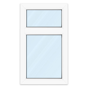 Fenêtre avec soubassement, aluplast IDEAL 4000, 1 vantail, vitrage fixe avec allège en verre, blanc, 510 x 1010 mm, configurer individuellement