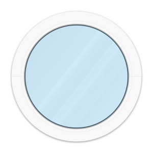 Fenêtre Oeil de boeuf avec vitrage fixe, PVC, aluplast IDEAL 4000, blanc, 700 x 700 mm ou sur mesure, double vitrage, configurer individuellement