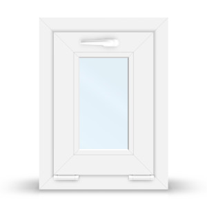 Fenêtre à Châssis abattant, 450 x 600 mm, Blanc, 1 vantail ouverture à soufflet, aluplast IDEAL 4000, configurer individuellement