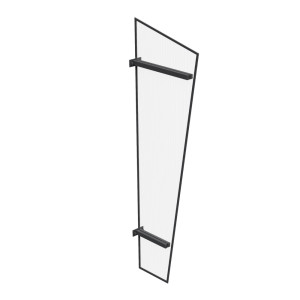 fenetre24.com Paroi latérale Amilly, paroi latérale en aluminium et verre trempé, anthracite, avec bord supérieur biseauté, 30,5 x 58,5 x 185 cm