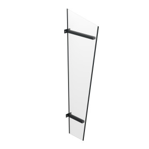 fenetre24.com Paroi latérale Dreux, paroi latérale en aluminium et verre acrylique, anthracite, avec bord supérieur biseauté sans cadre, 30,5 x 60 x