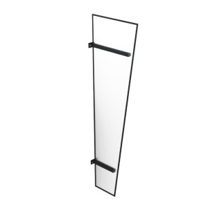 fenetre24.com Paroi latérale Joigny, paroi latérale en aluminium et verre trempé, anthracite, avec bord supérieur horizontal, 30,5 x 58,5 x 185 cm
