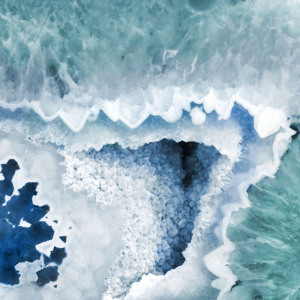 Foto Fensterfolie - Agate Blue And Turqoise I oder mit Eigenem Foto